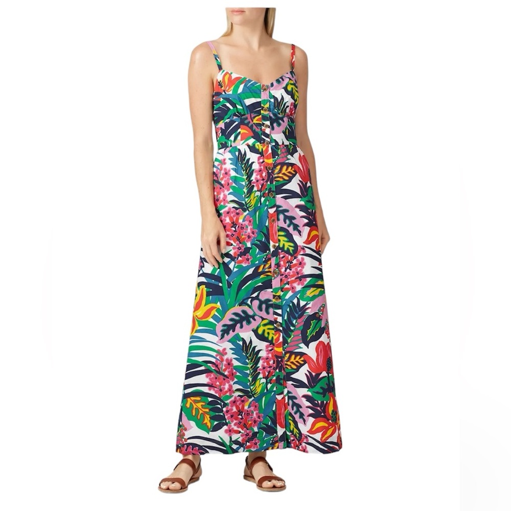 J Crew Rossini Floral Maxi Dress